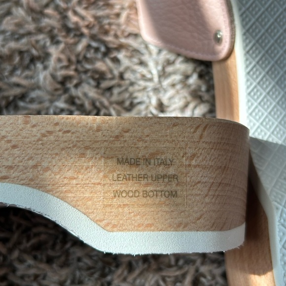 Burberry Brigitte Women's 38 US 8 Wooden Clog Slide - NWOT. Never Worn. Pink - Picture 8 of 10